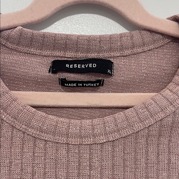 Reserved Mauve Ribbed Muscle Tee - Picture 3 of 8